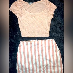 Top and skirt set
